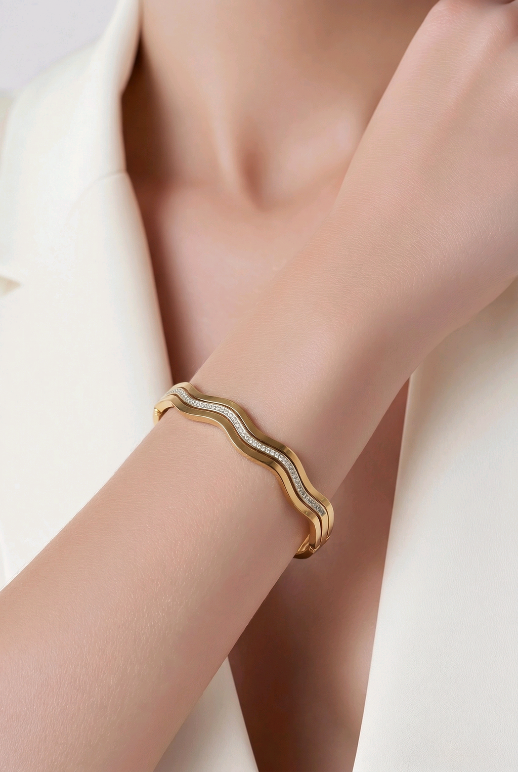 Golden Wave Bangle
