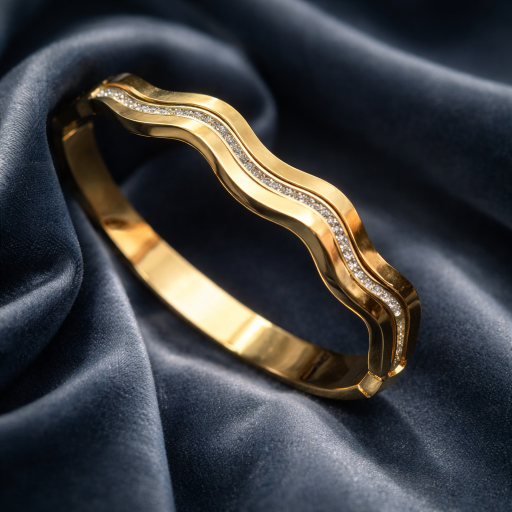 Golden Wave Bangle