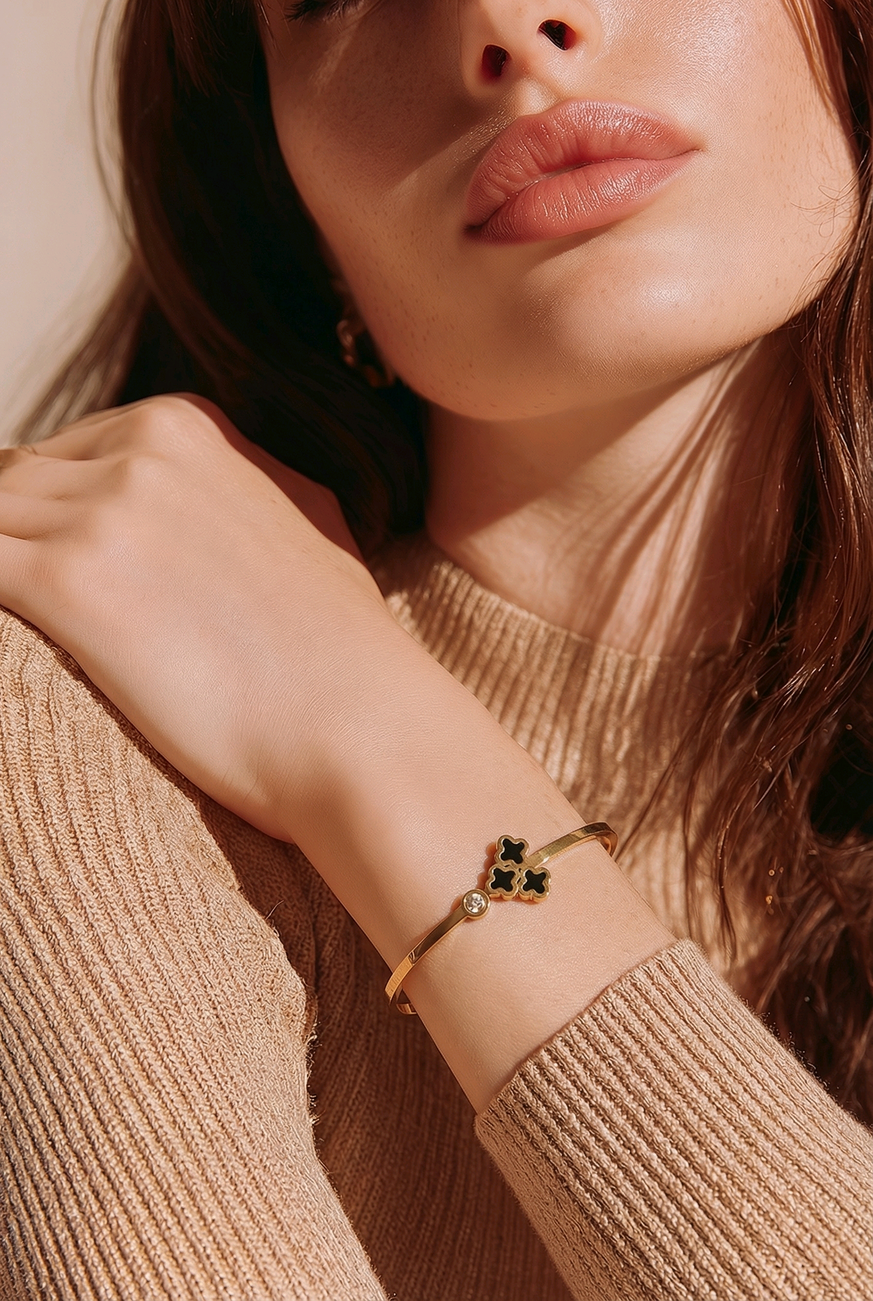 Midnight Clover Bracelet