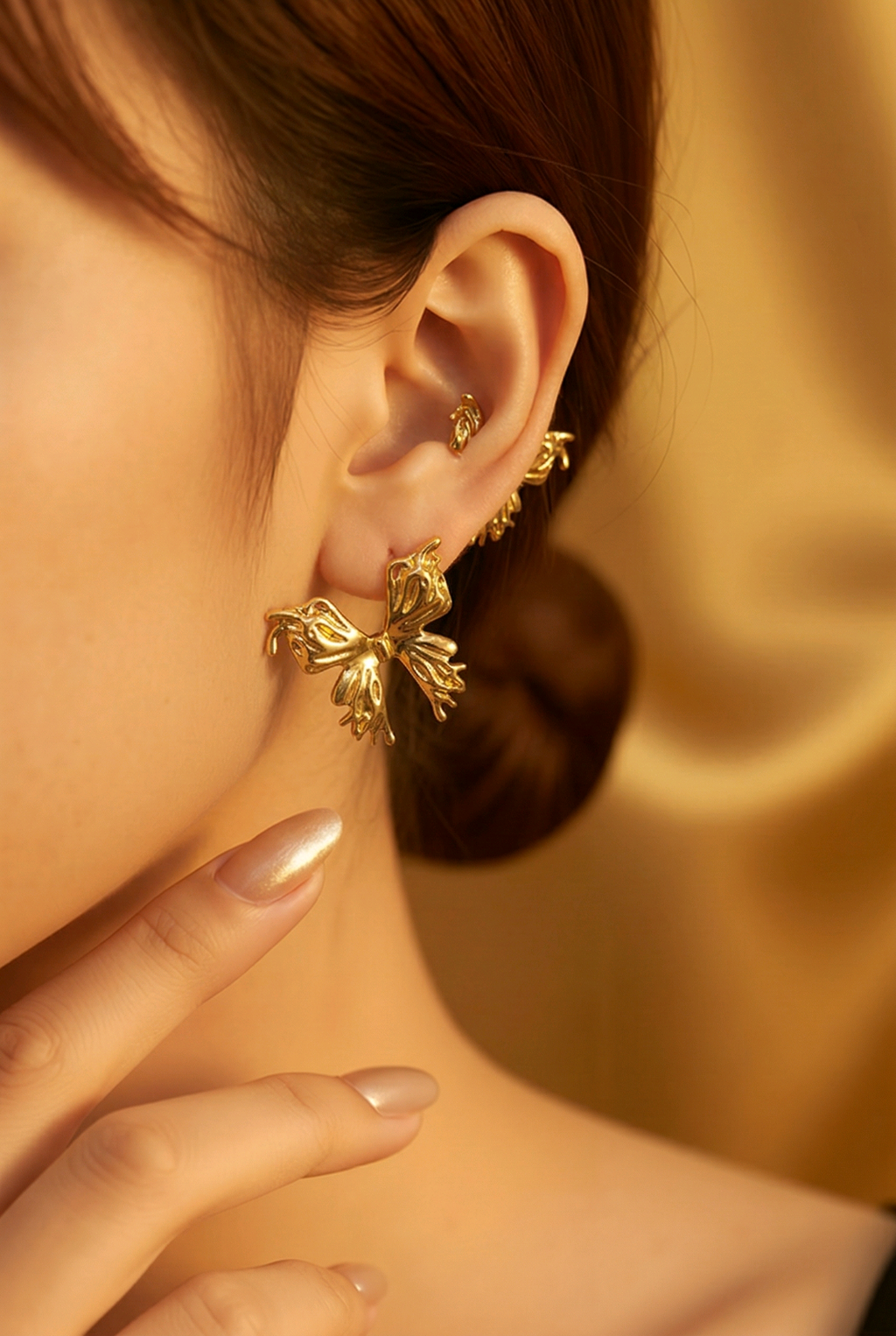 Golden Flutter Butterfly Earrings