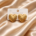 Molten Heart Gold Earrings