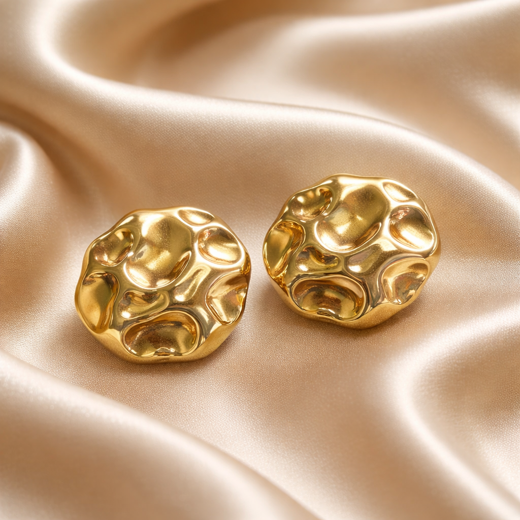 Molten Glow Stud Earrings