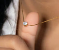 Luna Spark Solitaire Necklace