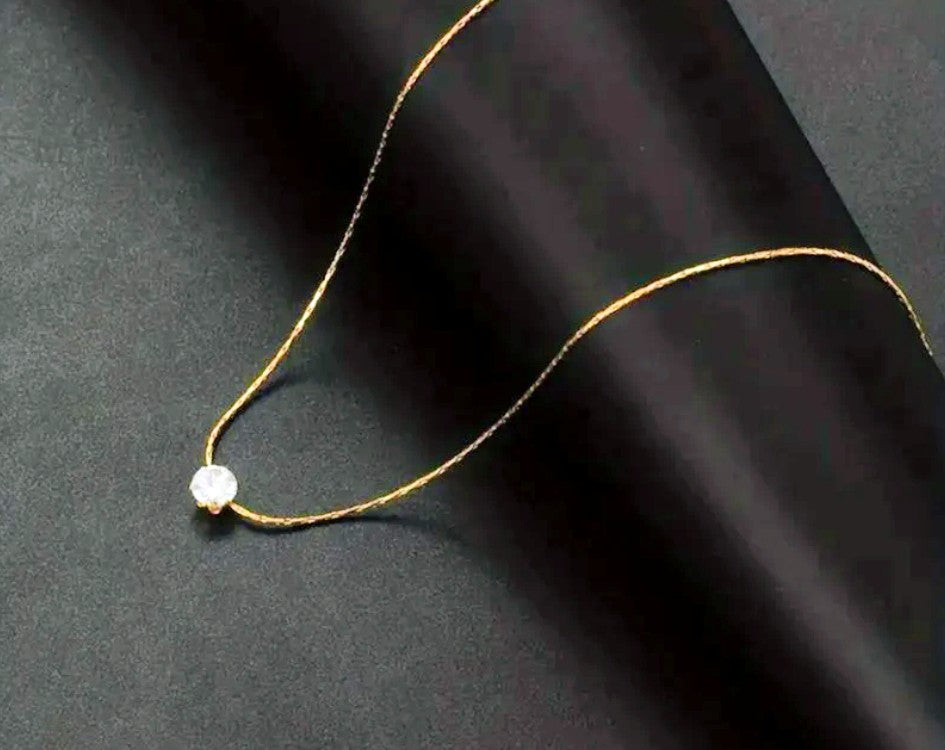 Luna Spark Solitaire Necklace