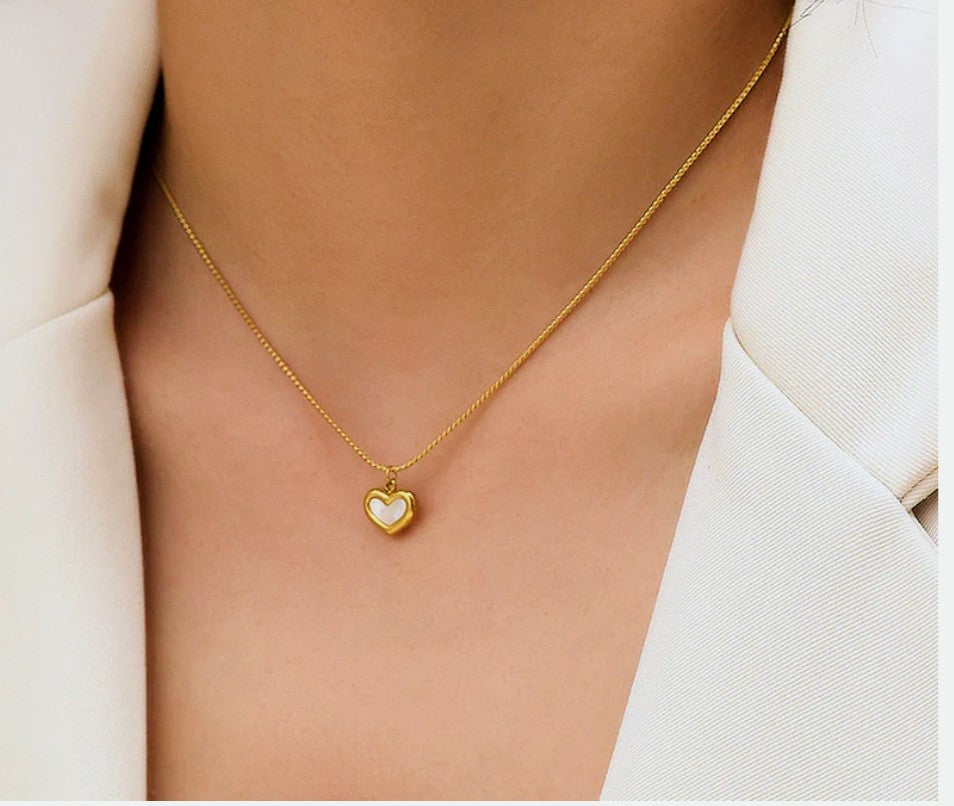 Golden Whisper Heart Necklace