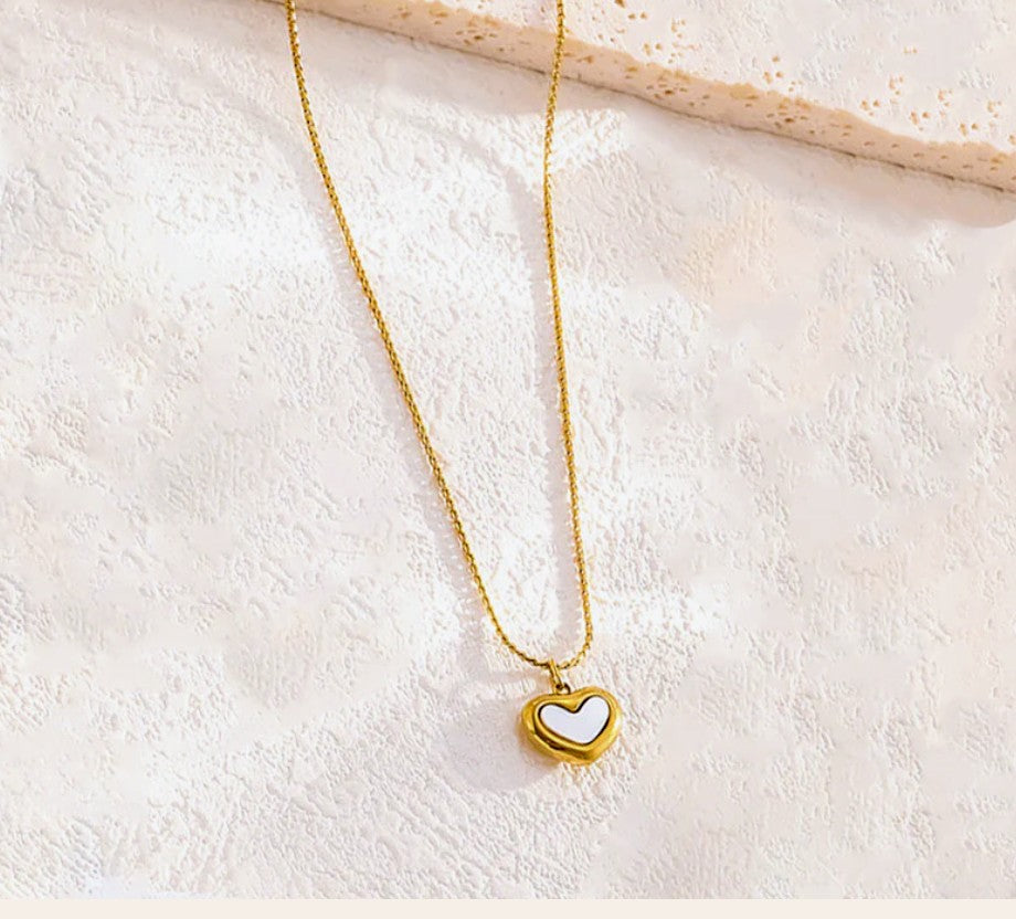 Golden Whisper Heart Necklace