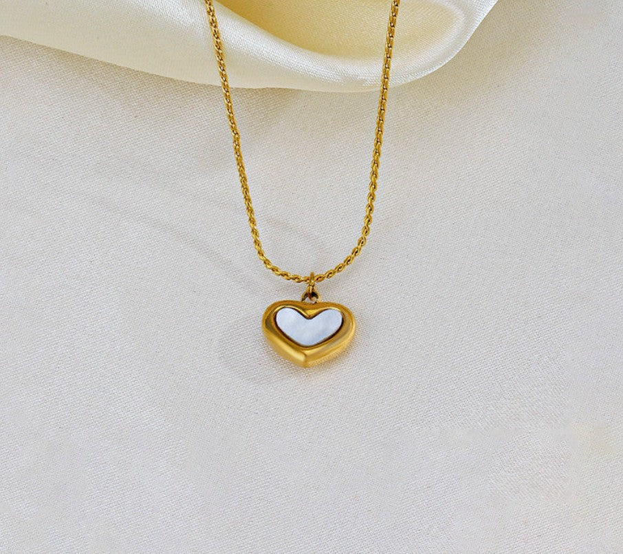 Golden Whisper Heart Necklace