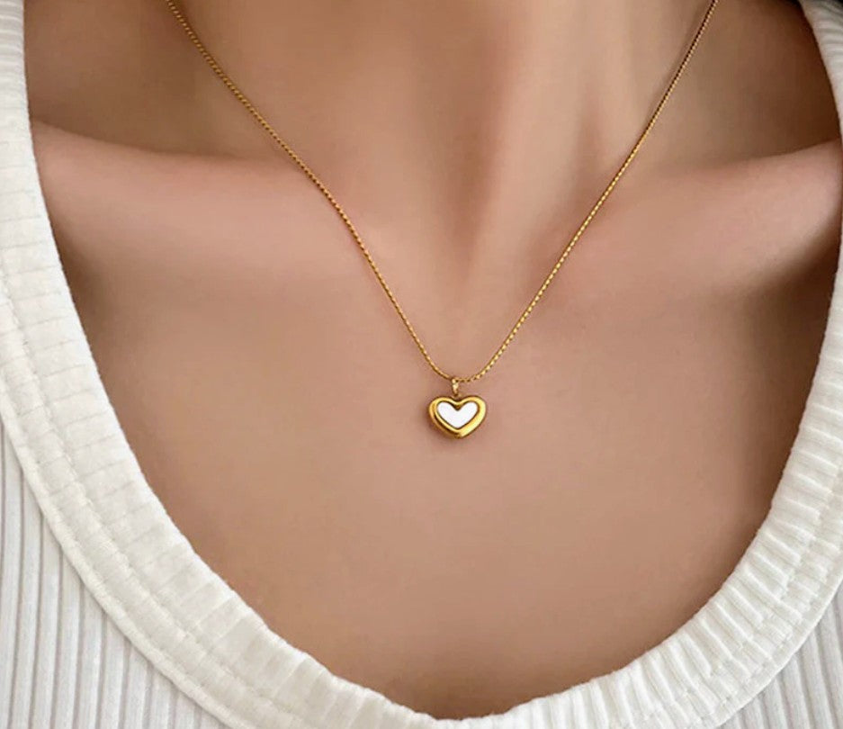 Golden Whisper Heart Necklace