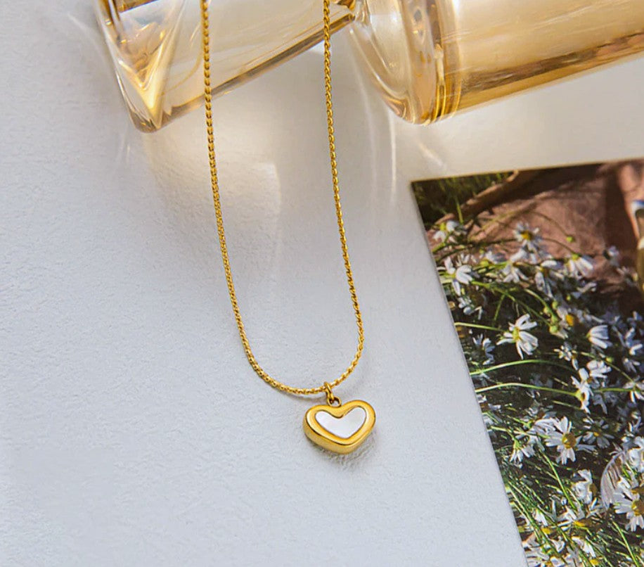Golden Whisper Heart Necklace