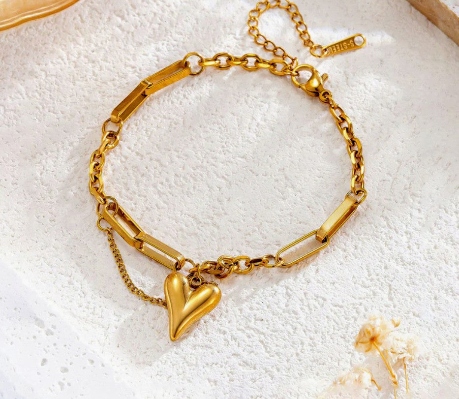 Velvet Heart Gold Bracelet