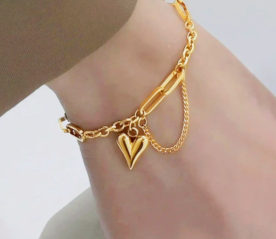 Velvet Heart Gold Bracelet