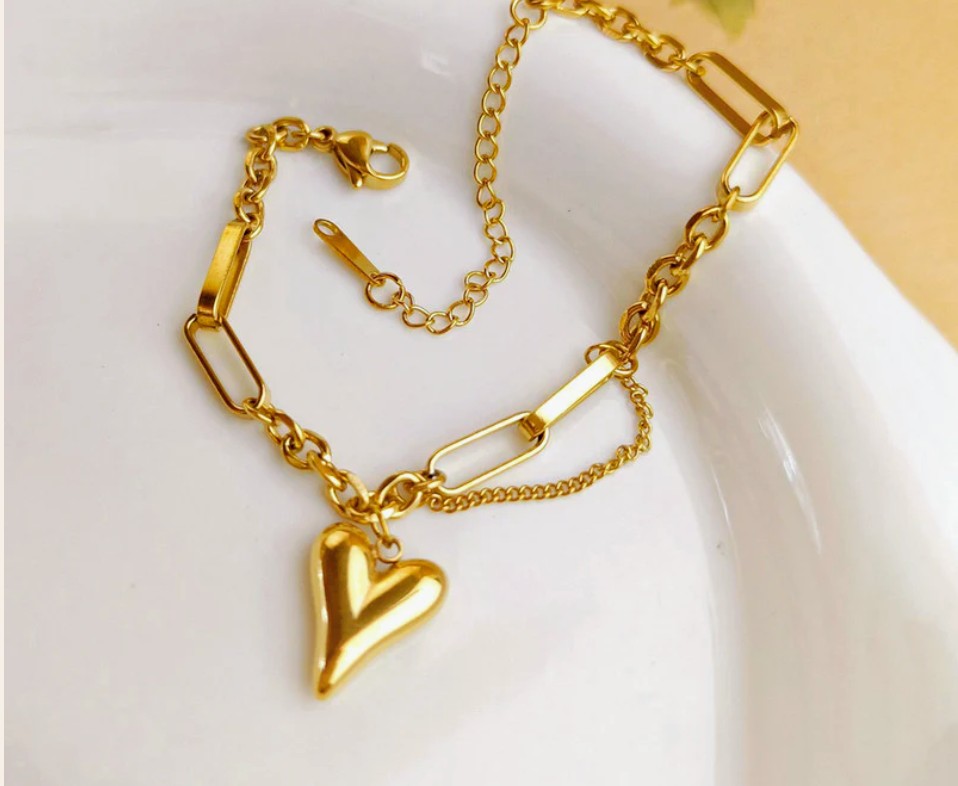 Velvet Heart Gold Bracelet