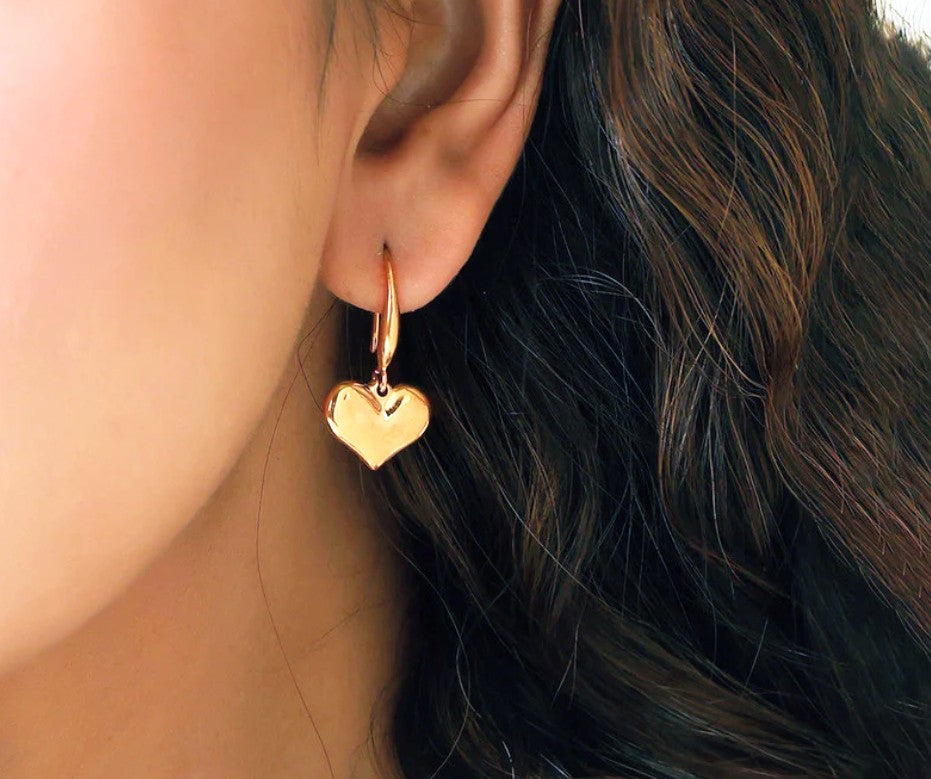 Amora Heart Hoops